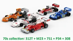 70s collection - 5 models - scale 1:27