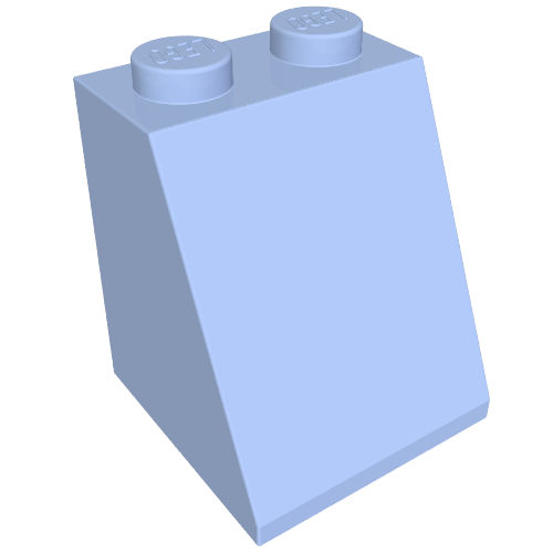 Lego Brick Sloped 65° 2 x 2 x 2 with Bottom Tube / Royal Blue