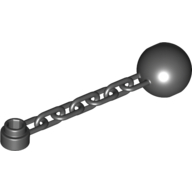 Lego Equipment Ball and Chain with 1 x 1 Round Plate / Black