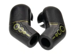 Arm, (Matching Left and Right) Pair with Black Short Sleeves, Gold Circles Pattern / Pearl Dark Gray