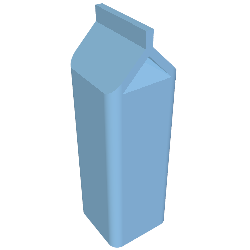 Lego Belville / Scala, Food, Milk Carton / Medium Blue