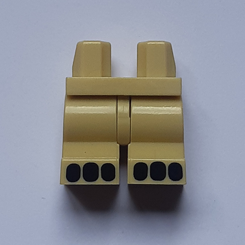 Lego Hips and Tan Medium Legs with Black Animal Toes Print