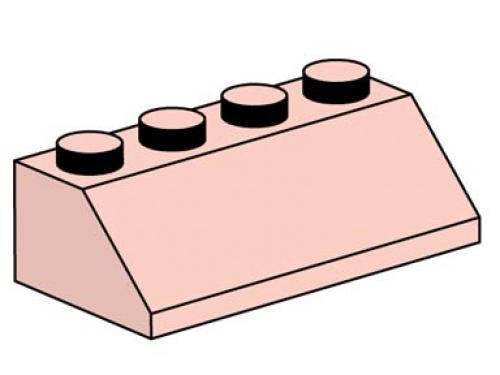 Lego 2 x 4 Roof Tile Sand Red