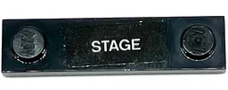 Plate, Modified 1 x 4 with 2 Studs with Groove with White 'STAGE' Pattern (Sticker) - Set 75893