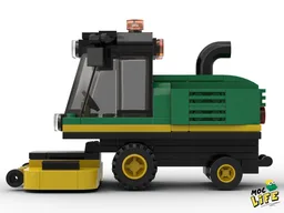 John Deere front mower with cab