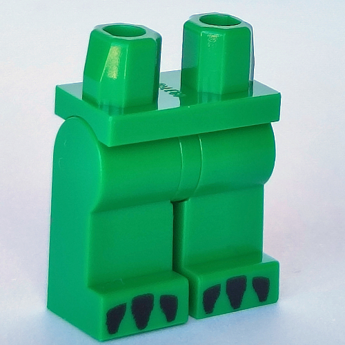 Lego Hips and Green Legs with Dragon Claws on Toes / Green