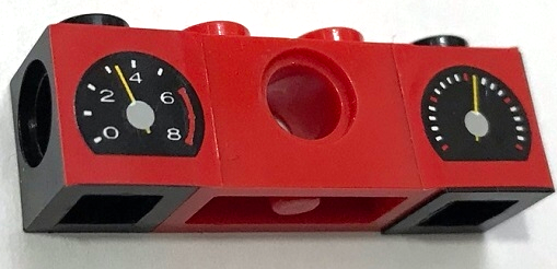 Lego Stickered Assembly 4 x 1 x 1 with Speedometer Pattern (Stickers) - Set 8440