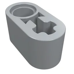 Technic Beam 1 x 2 Thick with Pin Hole and Axle Hole / Light Bluish Gray