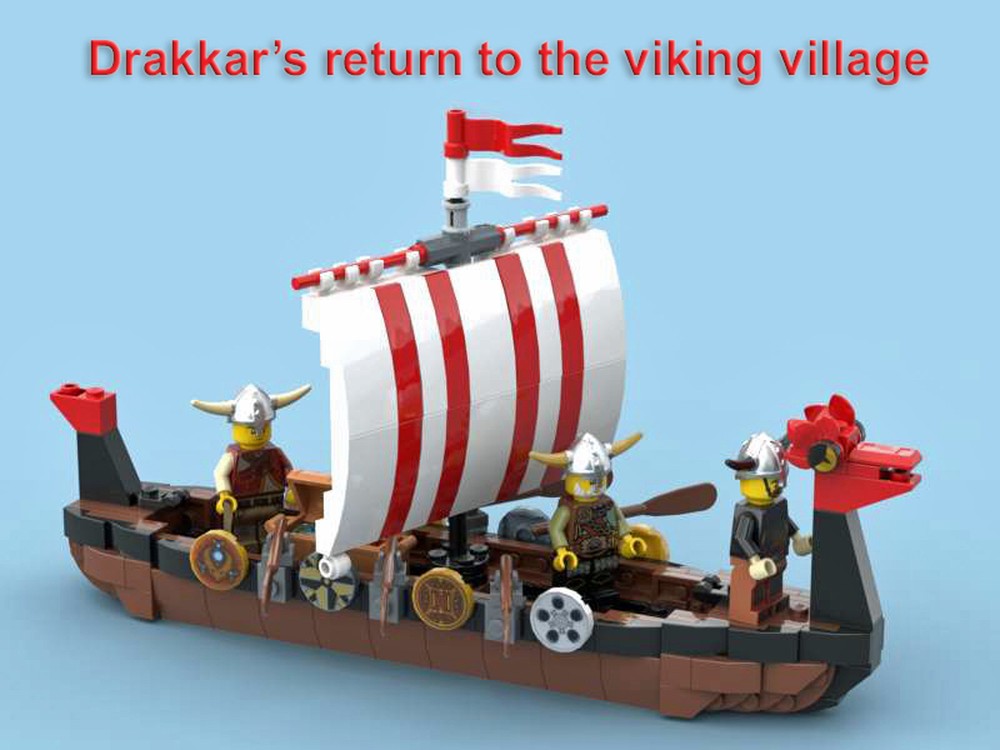 Lego Drakkar's return to the viking village _ Add-on to set 21343