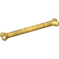 Lego Animal Body Part, Dog Bone [Long] / Pearl Gold