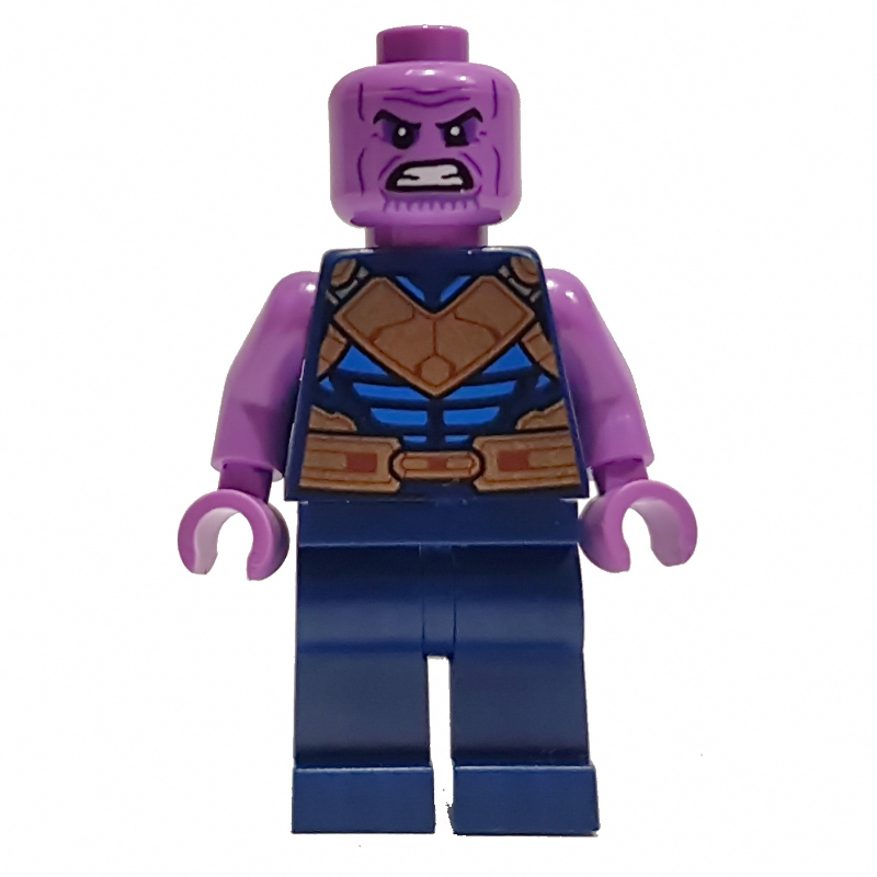 Lego Thanos, Dark Blue and Gold Outfit, Medium Lavender Arms