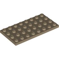 Lego Plate 4 x 8 / Dark Tan