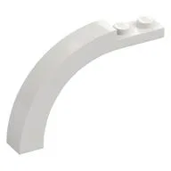 Brick Arch 1 x 6 x 3 1/3 Curved Top / White