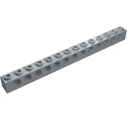 Technic Brick 1 x 14 [13 Pin Holes] / Light Bluish Gray