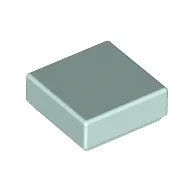 Tile 1 x 1 with Groove / Light Aqua
