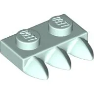 Plate Special 1 x 2 with Three Teeth [Tri-Tooth] / Light Aqua