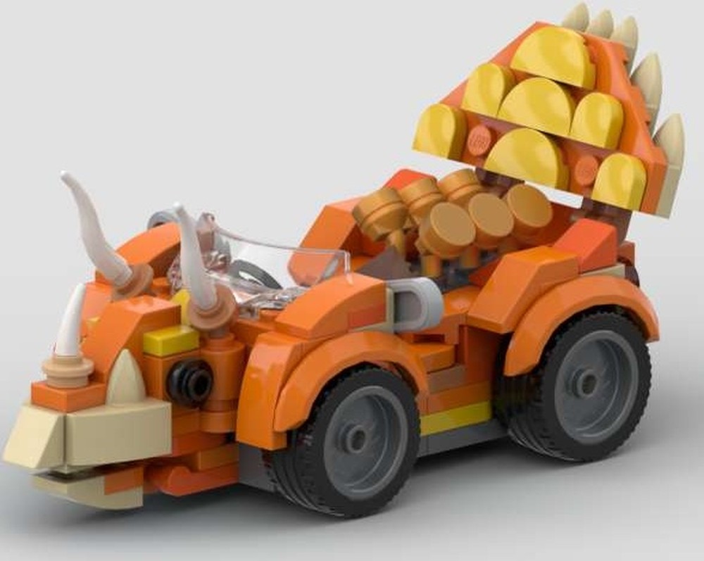 Lego Ceratopsid car