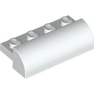 Brick Curved 2 x 4 x 1 / White