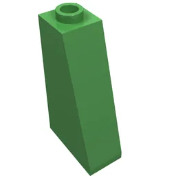 Brick Sloped 75° 2 x 1 x 3 with Hollow Stud / Bright Green
