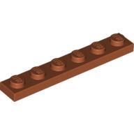 Lego Plate 1 x 6 / Dark Orange