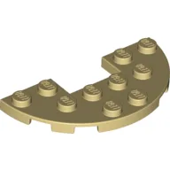 Plate Round Half 3 x 6 with 1 x 2 Cutout / Tan