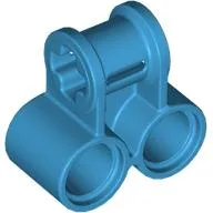 Technic Axle and Pin Connector Perpendicular Double / Dark Azure