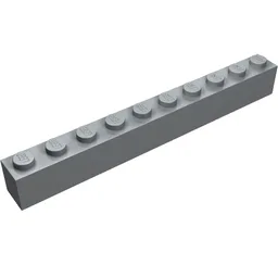 Brick 1 x 10 / Pearl Light Gray