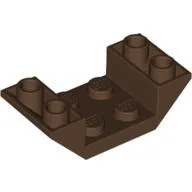 Brick Sloped Inverted 45° 4 x 2 Double with 2 x 2 Recessed / Brown