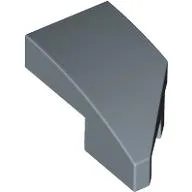 Brick Wedged, Curved 2 x 1 with Stud Notch Left / Sand Blue