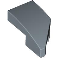 Lego Brick Wedged, Curved 2 x 1 with Stud Notch Left / Sand Blue