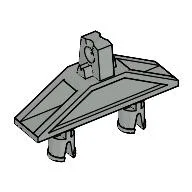 Technic Connector 3 x 1 x 4 with Two Pins and Click Hinge / Light Gray