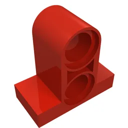 Technic Pin Connector Plate 1 x 2 x 1 2/3 [Two Holes On Top] / Red
