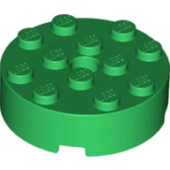 Brick Round 4 x 4 Centre Hole / Green