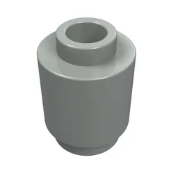 Brick Round 1 x 1 Open Stud / Light Gray