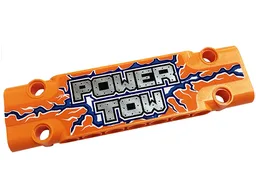 Technic, Panel Plate 3 x 11 x 1 with Silver 'POWER TOW', Blue and Dark Azure Lightning Pattern Model Left Side (Sticker) - Set 42128
