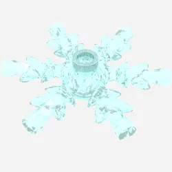 Snowflake / Star 4 x 4 / Trans-Light Blue