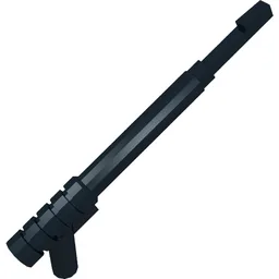 Weapon Spear Gun with Squared Trigger and Thick Spear Base / Black