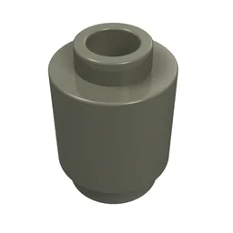 Brick Round 1 x 1 Open Stud / Dark Gray