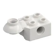 Technic Brick Special 2 x 2 with Pin Hole, Rotation Joint Ball Half [Horizontal Top] / White