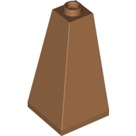 Lego Brick Sloped 75° 2 x 2 x 3 Double Convex / Medium Nougat