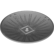Lego Dish 10 x 10 Inverted (Radar) with Radiating Spokes Print on Concave Side (Millennium Falcon UCS - 2nd edition)