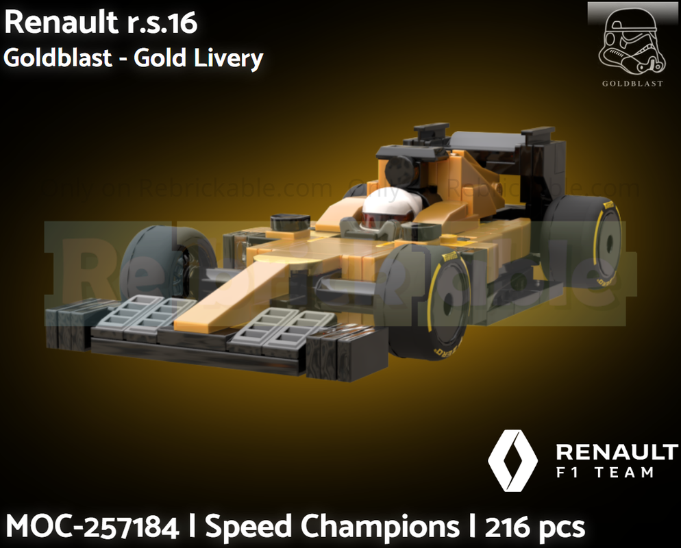 Lego Renault r.s.16 - Gold Livery