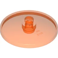 Dish 4 x 4 Inverted with Open Stud [Radar] / Trans-Neon Orange
