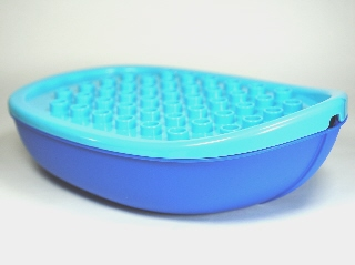 Lego Duplo Boat Hull Unitary 7 x 12 with Medium Azure Top (15576 / 15575)