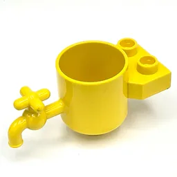 Duplo Water Tank and Tap with 1 x 2 Plate / Yellow