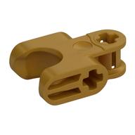 Lego Technic Axle Connector 2 x 3 with Ball Socket, Closed Sides / Pearl Gold