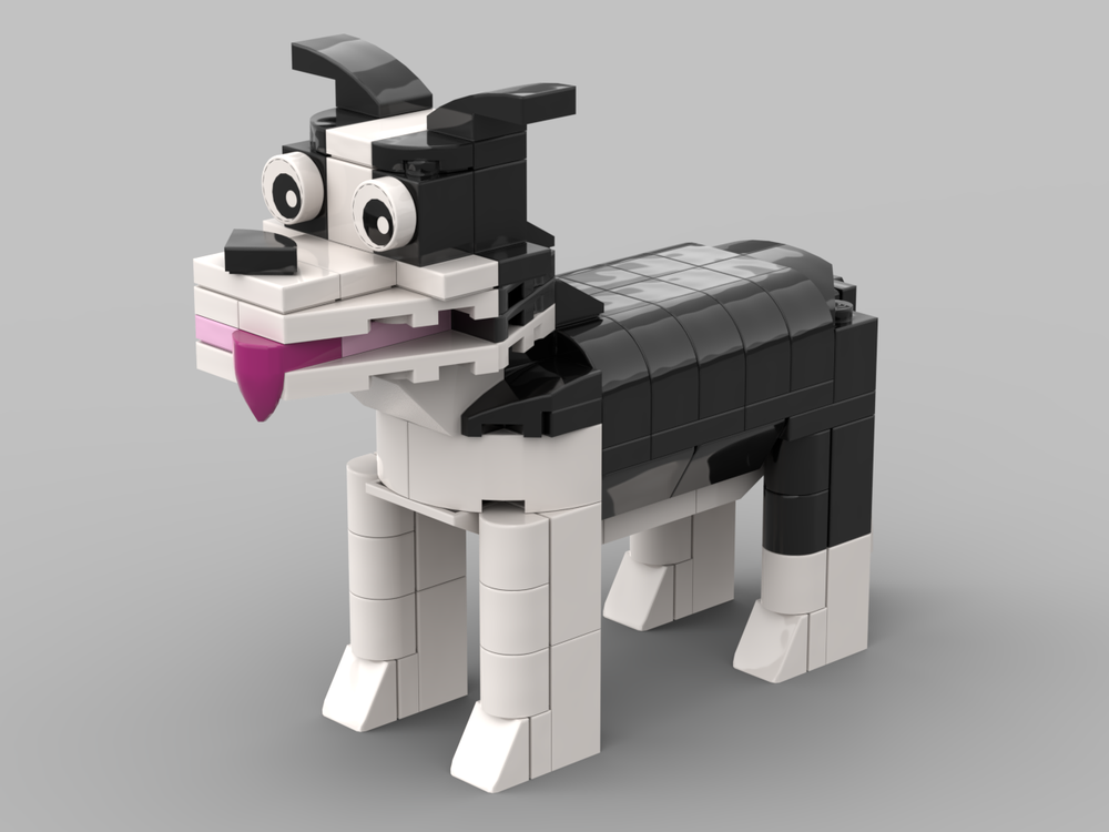 Lego Border Collie black & white
