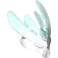 Large Figure Mask Protector with Marbled Trans-Light Blue Pattern (Protector Mask of Ice) / White
