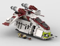 Republic Gunship LAAT alternate build using 2x 75342 and 1x 75402