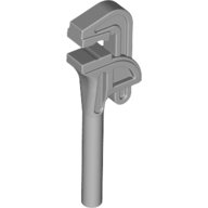Lego Tool Pipe Wrench / Adjustable Spanner / Light Bluish Gray